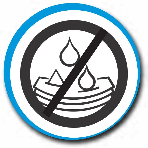 Low absorption on foam surface icon